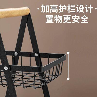 Kitchen storage rack bathroom Shelf Trolley iron shelves