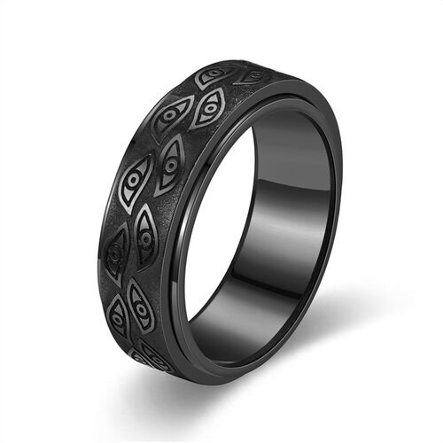 Rotatable Eye Couple Ring Fashion Stress Relief Evil Eye Eur