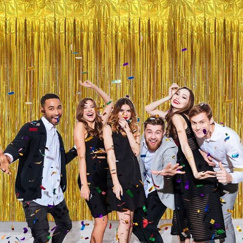 Birthday Party Decorations 1-4m Foil Tinsel Curtain Birthday