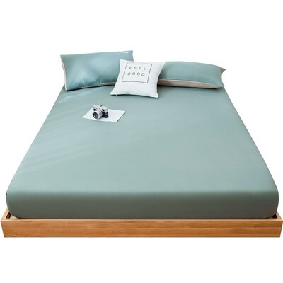 soft bed sheets fitted sheet cotton set 床垫套 纯色床笠床单