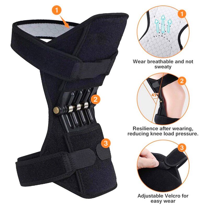 Joint Support Pads Knee Spring Force Booster成人户外运动护膝