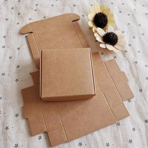 10pcs Hot Sell DIY Kraft Gift Boxes White/Brown/Black Paper