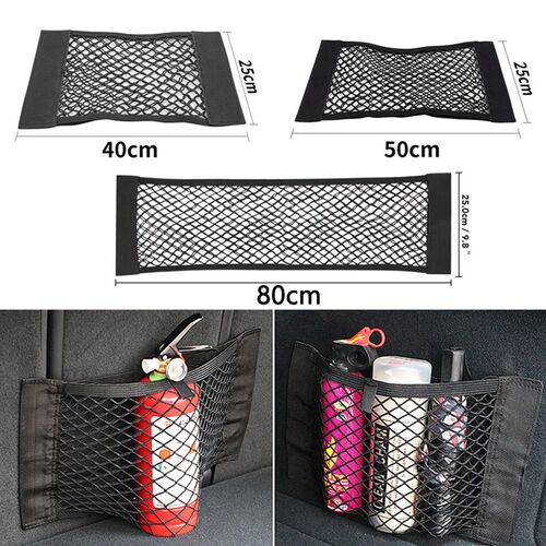 Car Back Rear Trunk Organizer Net Mesh Seat Elastic String M