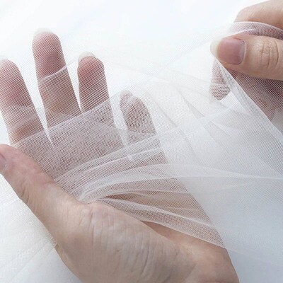 160x50/500cm Encrypt Soft Mesh Fabric For Wedding Dresses, W