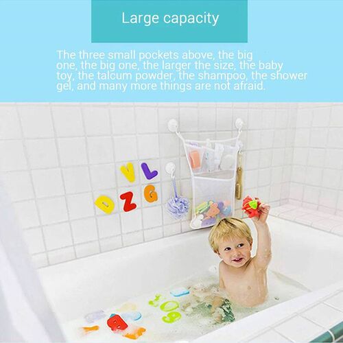 Baby Shower Bath Toys White Baby Kids Toy Storage Mesh with