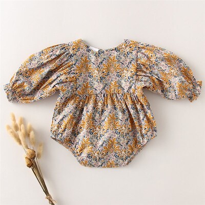 Baby Girl Rompers Long Sleeve Romper Jumpsuits Summer One-pi