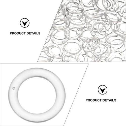 100pcs Curtain Rings Roman Rings Plastic Hanging Rings