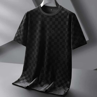 Fat Br Spring an Autumn Mens Half-turtleneck Short-sleeve B