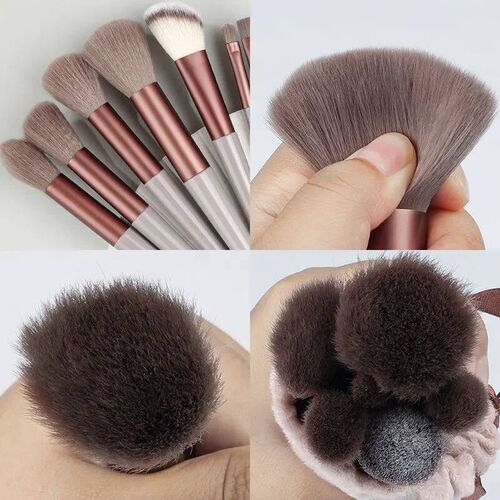 13PCS Makeup Brushes Set with Bag Soft Fluffy for Cosmetics