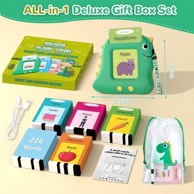 Talking Flash Cards English Spanish 英语西班牙语早期教育玩具