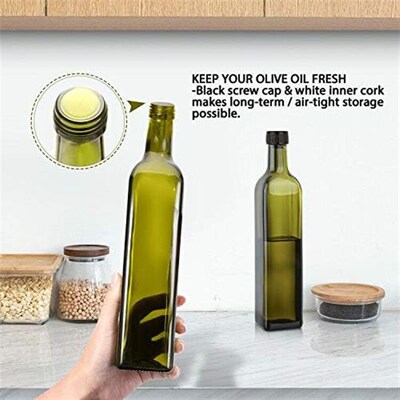 Glass Oil Dispense rOil and Vinegar Cruet Bottle Pourers