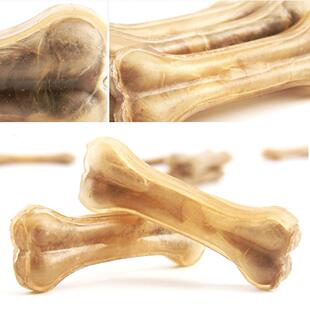 5 Inch Leather Cowhide Bone Molar Teeth Clean Stick Dog Chew