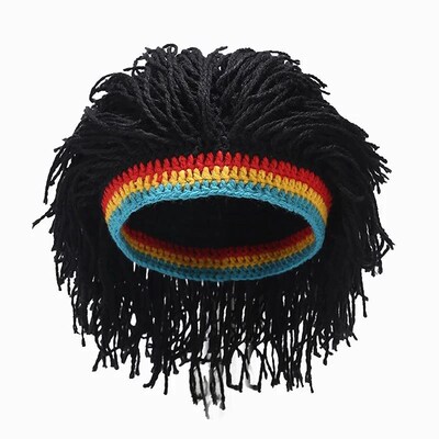 Rasta Wig Beanie Mens Caps Hip Hop Cap Handmade Crochet