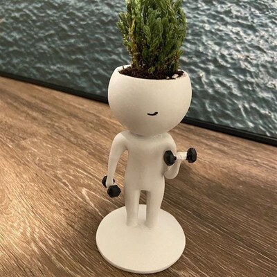 SportingSucculents Potted Plants跑步机健身小人礼物树脂工艺品