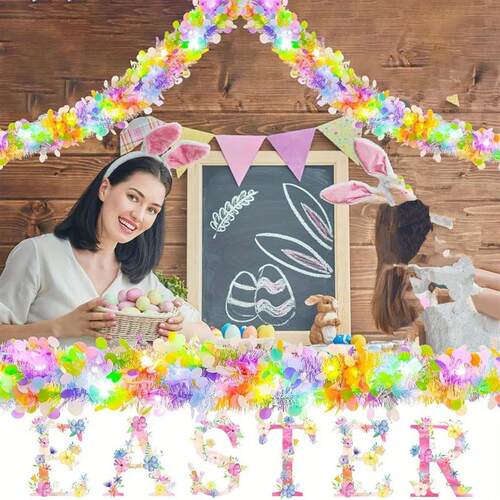 2m Colorful LED Easter Egg Tel Garland DIY Decorations with