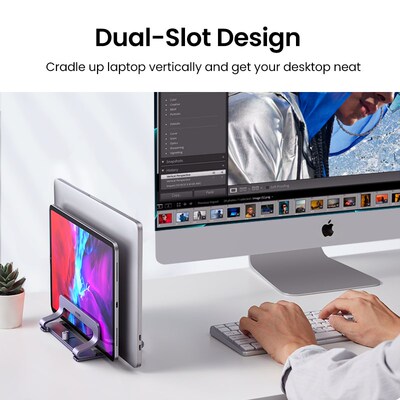 NEW UGREEN Vertical Laptop Stand Holder Foldable Aluminum No