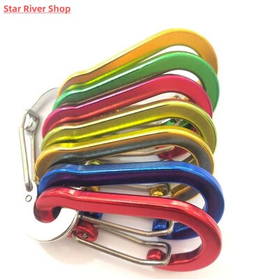 Carabiner Clip Aluminum Alloy Keychain Lock Buckle Snap D-Ri