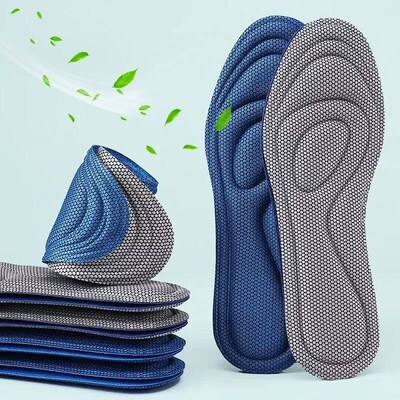 2 Pairs Memory Foam Orthopedic Insoles for Shoes Antibacteri