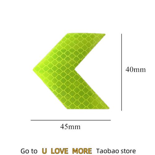 10Pcs Bike Frame Sticker Arrow Reflective Sticker Car Motorc