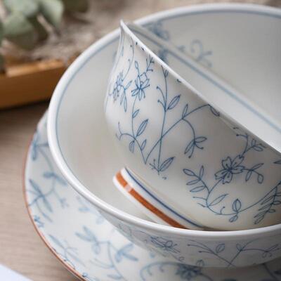 Japanese tableware, bowl and dish set, household rice bowl,