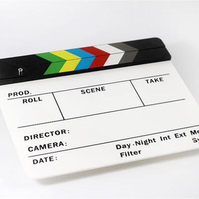 English  Clapboard Director Playing Props action Movie log
