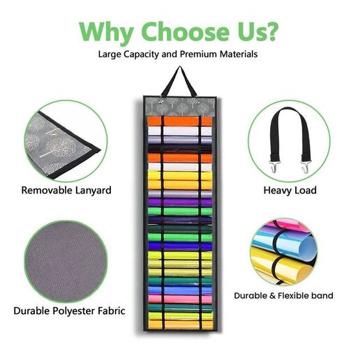 Vinyl Roll Holder with 48 Compartments, Vinyl Roll Storage O