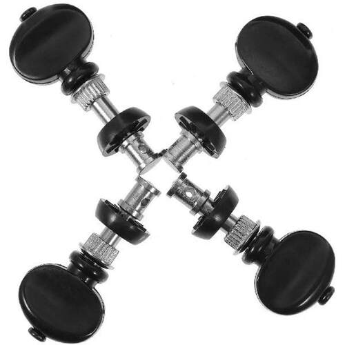 4 Pcs Ukulele Tuning Pegs Steel Machine Heads White Button
