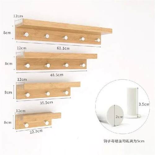 Creative one-line partition wall hanging wall bamboo hook
