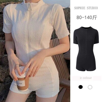 Conservative Onepiece Swimsuits for Women 2025 Flat Angle Sw