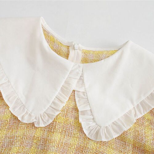 Shirt autumn small round Lapel splicing fashion short style