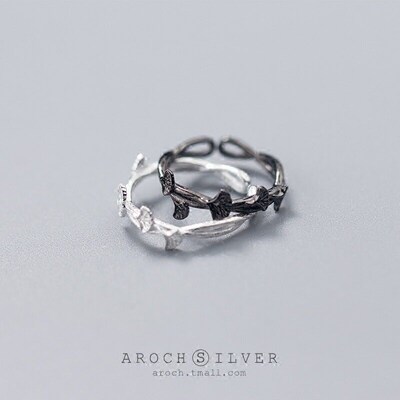 Fashion apricot ring ladies small fresh literary flower open
