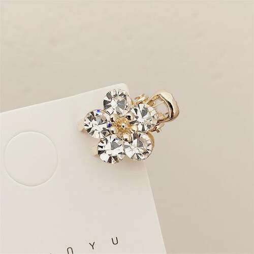 Crystal Flower Side Mini Temperament Top Clip Hair Accessory