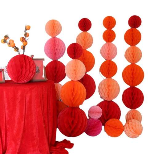 1pc10/15/20/25/30/35CM Round Honeycomb Ball DIY Colorful Wed