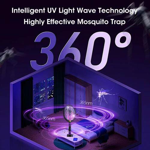2024 Upgraded 3000V Electric Mosquito Racket With Purple Kil