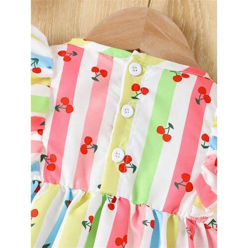 Summer baby girls casual breathable cute sweet cherry color
