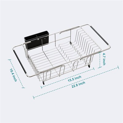 Dish Drying Rack in Sink Drainers Dryer Kitchen Counter