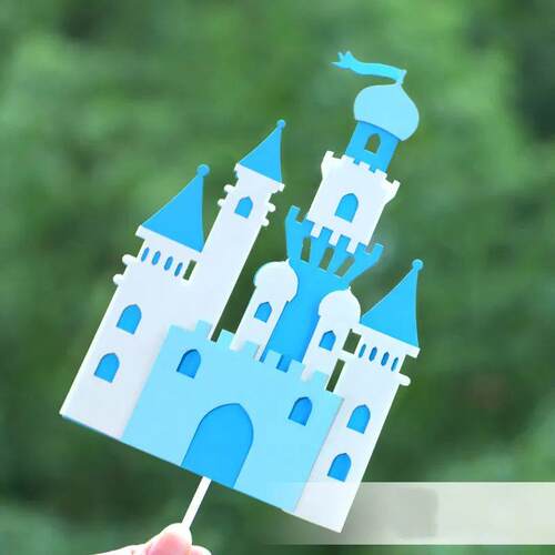 Cake Topper Prince Princess Castle Happy Birthday Cupcake To
