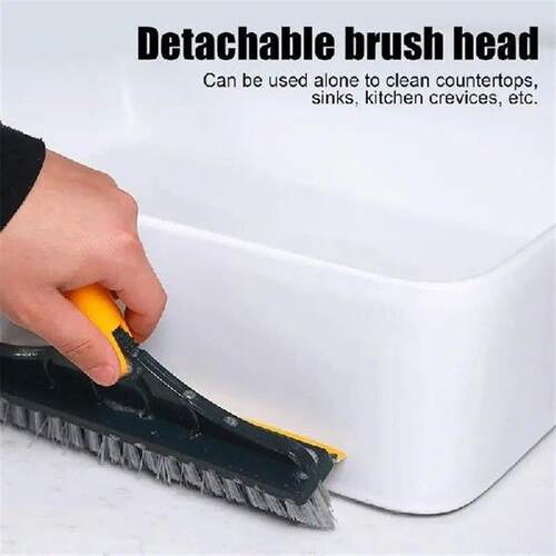 Rotating Floor Scrub Brush Long Handle Windows Squeegee