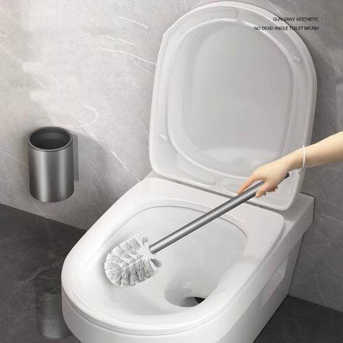 Bathroom Toilet Brush Holder Cleaning Tools Space Aluminum W
