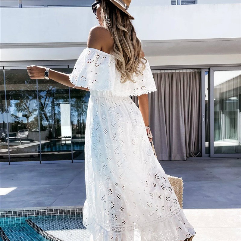 Summer White Dress For Woman 2023 ndy Casual Beachwear Cover图片