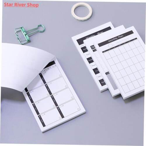 1pack Creative Study&ampWork Plan Kraft Paper Memo Pad Kawa