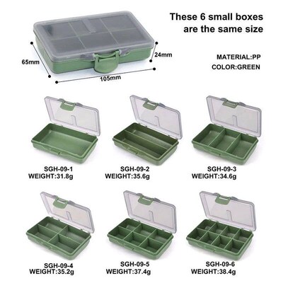Plastic Carp Fishing Tackle Separated Small Box Rig and Stor