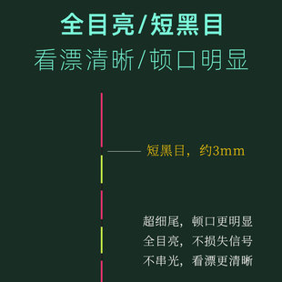 夜光鱼漂夜光漂高灵敏322小电池31细尾轻口黄伟鲫鱼超轻电子浮漂
