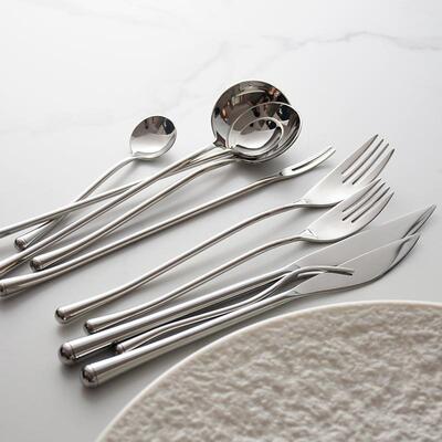Fine Dining Flatware Thin Handle Stainless Steel Utensils