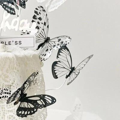 Butterfly Birthday Cake Topper Dark Queen Festival Cake Deco