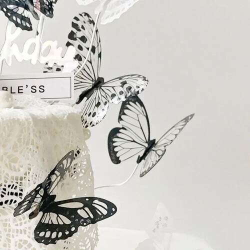 Butterfly Birthday Cake Topper Dark Queen Festival Cake Deco