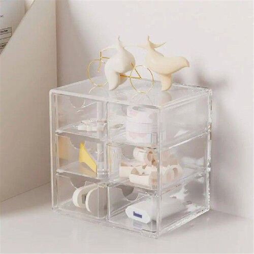 Six Compartment Organizer Plastic Storage Box Stackable