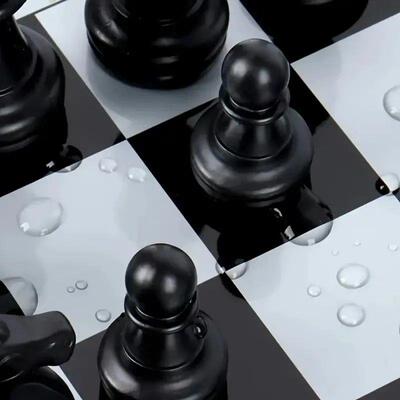 1 Box Of Foldable Magnetic International Chess Set With Plas