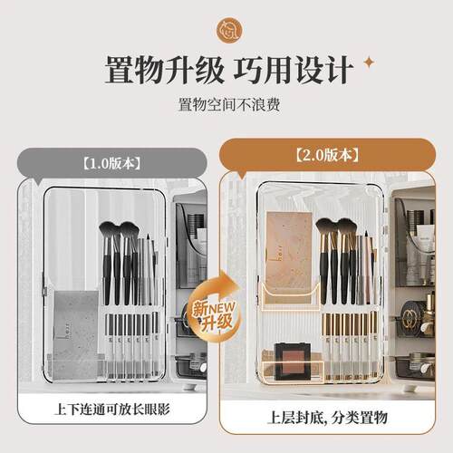 Large Cosmetic Storage Box Light Luxury Desktop Capacity Dus