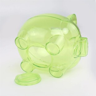 Clear Transparent Pig Plastic Piggy Money Bank Small Piggy B